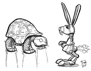 Robotic Tortoise and Hare