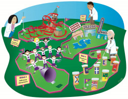 An article detailing the challenge of regulatory drug approval. <i>Pharmacy Post</i>. A 4-hole mini golf course with various obstacles
